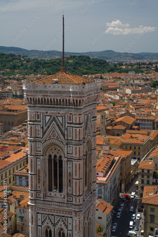 Fototapeta premium Dzwonnica Giotta - Florencja, Toskania, Wlochy