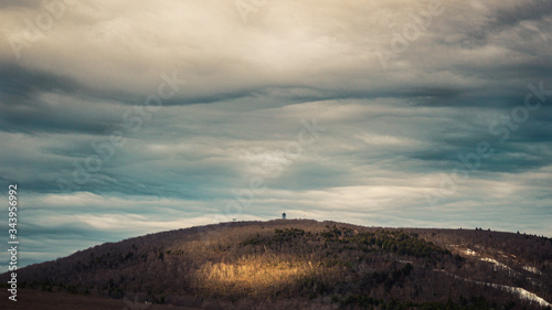 Sunlight on Mount Wachusett in Massachusetts