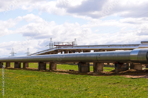 Industrial gas pipe supplying energy to a chemical plant