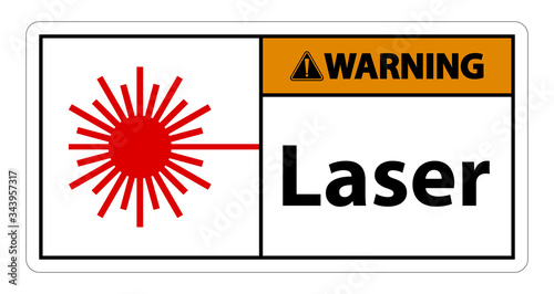 Warning Laser Symbol Sign Symbol Sign Isolate on transparent Background,Vector Illustration
