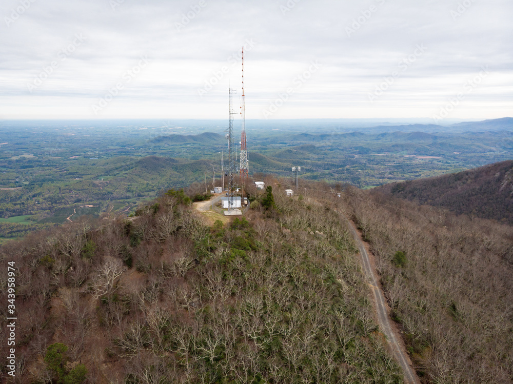 Fisher's Peak Mountain on the North Carolina, Virginia Border in the Spring Fisher's Peak Mountain on the North Carolina, Virginia Border in the Spring