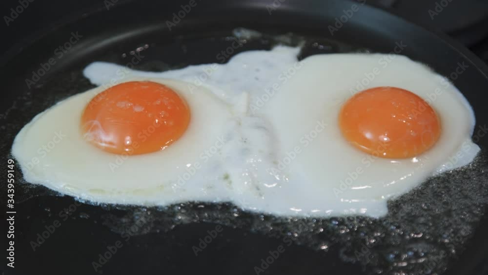 fried eggs in a frying pan fried eggs in a frying pan