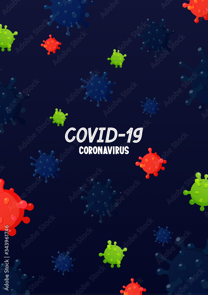 Fototapeta premium Coronavirus COVID-19 stop pandemic 2020 poster.