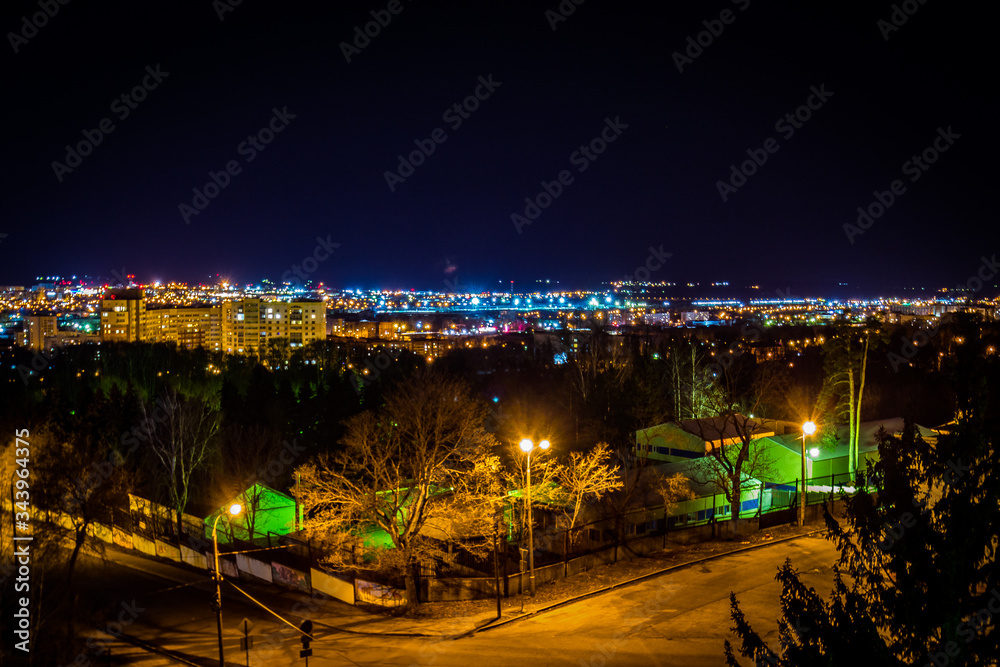 Russian Federation at night city of Penza