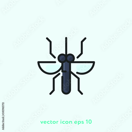 Mosquito vector icon illustration. Ui/Ux. Premium quality.