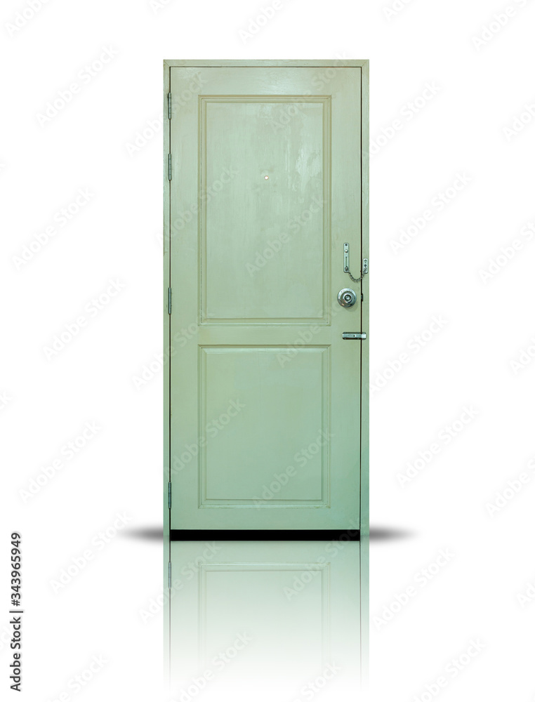 Wooden Door Isolated on White Background Wooden Door Isolated on White Background