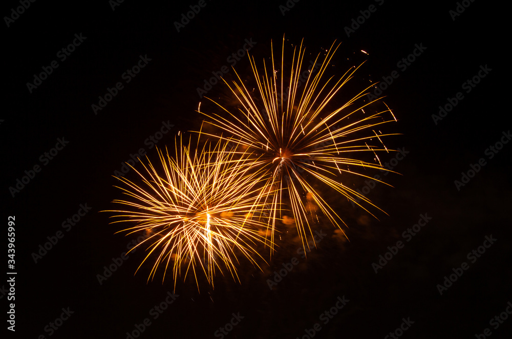 Fireworks in the Dark Sky Background Fireworks in the Dark Sky Background