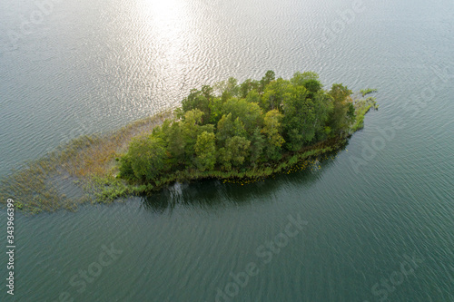 Aerial of an uninhabited island in the Archipelago near V√§stervik photo