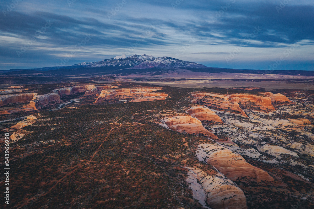 Utah's sandstone landscape from above Utah's sandstone landscape from above