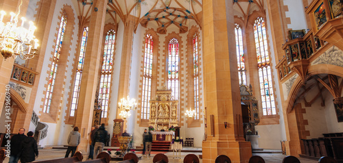 interior of church at Annaberg-Buchholz, Saxony photo