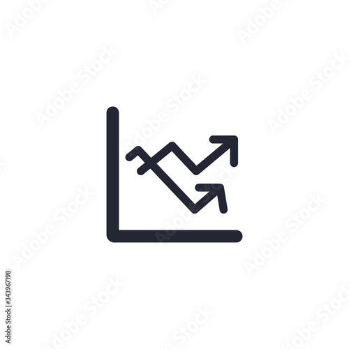 Line diagram vector icon