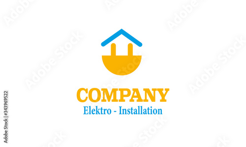 Elektriker Logo , Elektroinstallateur Logo , Elektrotechniker Logo , Handwerker logo