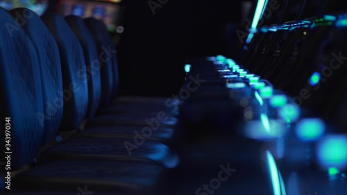 Free seats near slot machines in casinos.