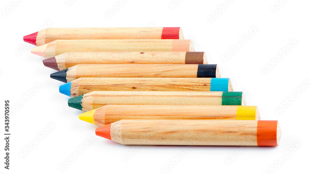 Obraz premium colored pencils isolated on white
