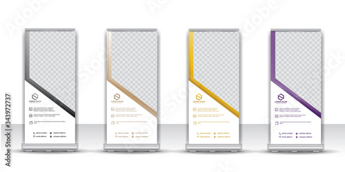 luxury business roll up stand banner design template