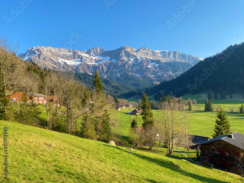 The Eigental alpine valley along the Rümlig (Ruemlig or Rumlig) River, Eigenthal - Canton of Lucerne, Switzerland (Kanton Luzern, Schweiz) photo