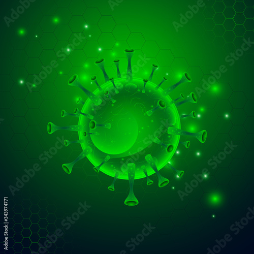 Virus infection background or bacteria concept Coronavirus, 2020, bacteria