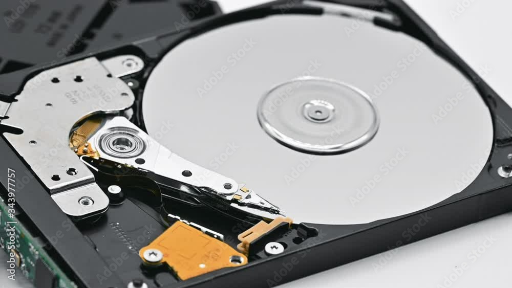Computer hard drive. Close-up of computer hard drive working . Computer hard drive. Close-up of computer hard drive working .