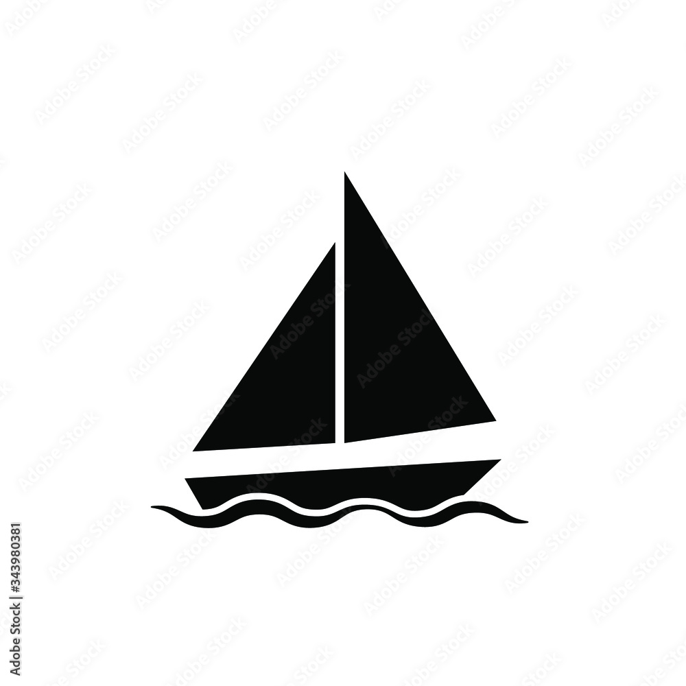 Yacht icon template Yacht icon template