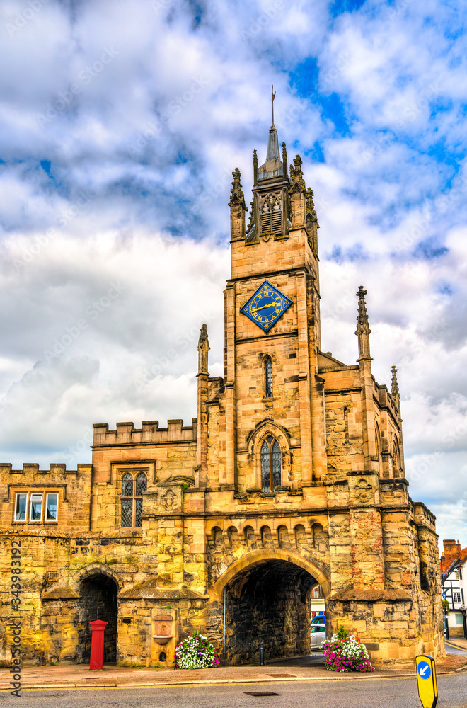 East Gate and St Peter Chapel in Warwick - England, UK