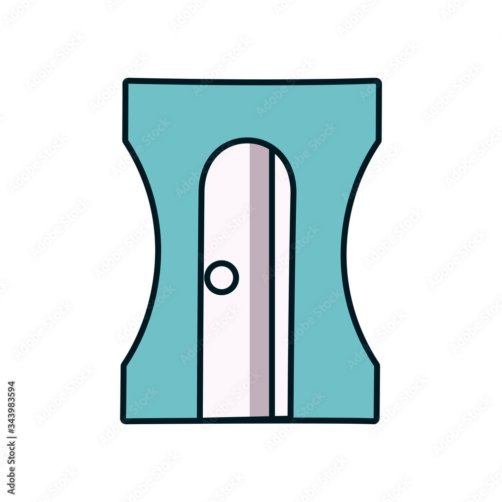 pencil sharpener icon, line and fill style