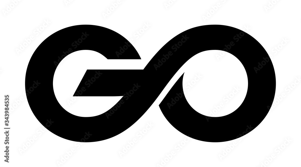 Go vector lettering on white background Go vector lettering on white background