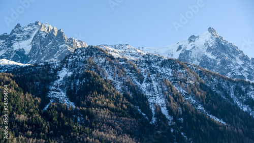 Paysage des Alpes françaises en hiver