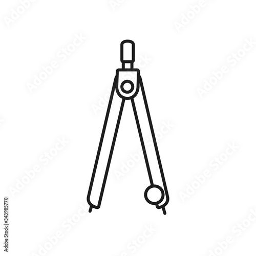 drawing compas icon, line style