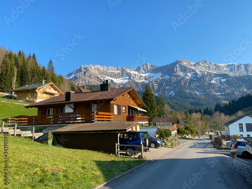 The Alpine village of Eigenthal in the Eigental river valley - Canton of Lucerne, Switzerland (Kanton Luzern, Schweiz) photo