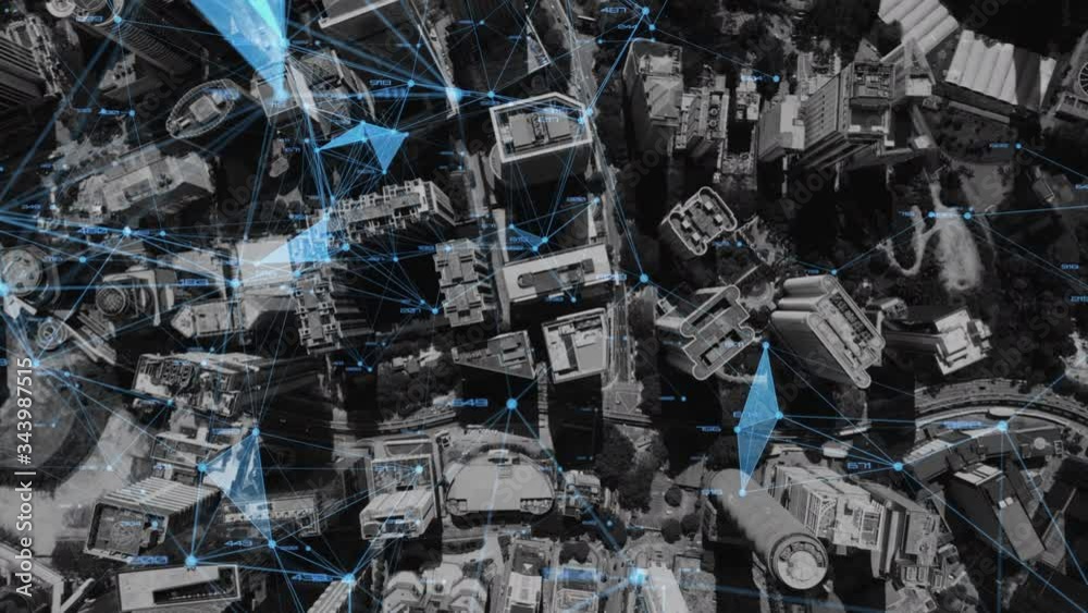 smart city and wireless communication network, abstract image visual, internet of things