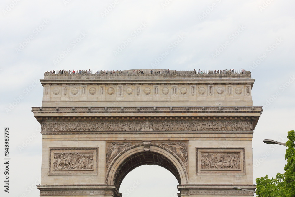 Obraz premium The Observation Deck, on the Arc de Triomphe, Paris, France