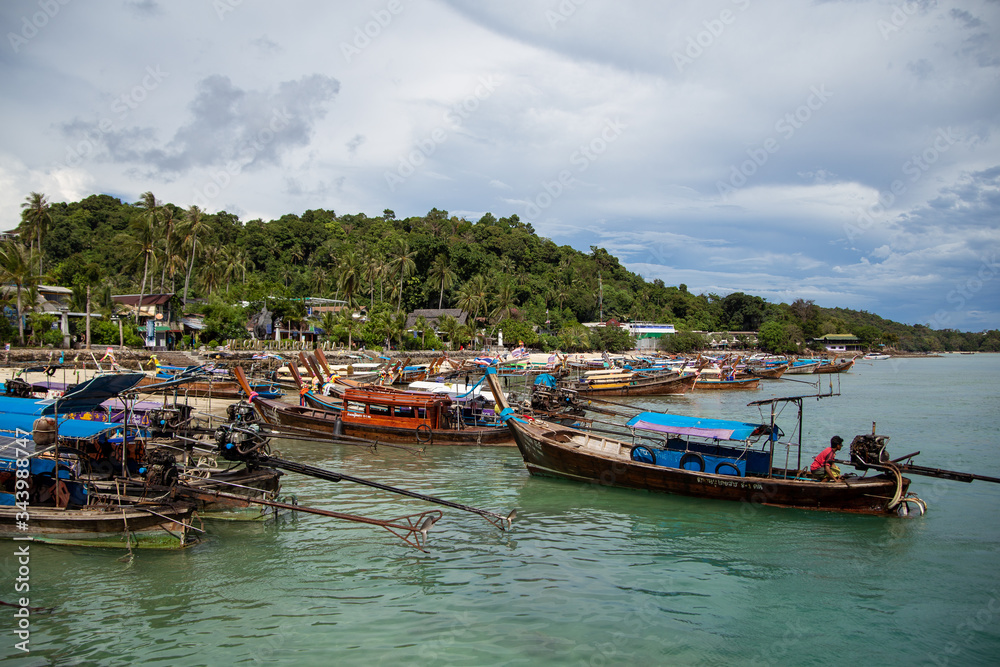 Docks and entrance in Koh Phi Phi, Thailand, Asia