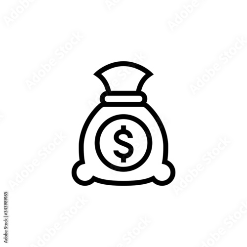 Money prize icon in linear, lineout icon style isolated on white background