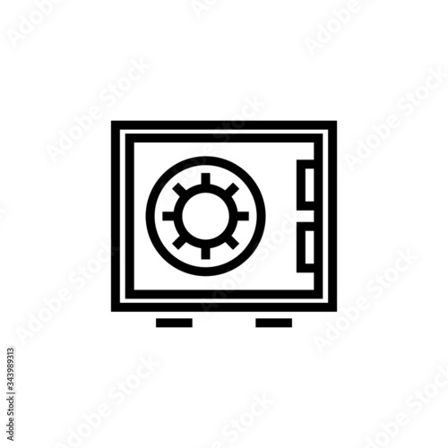 Deposit box icon in linear, lineout icon style isolated on white background