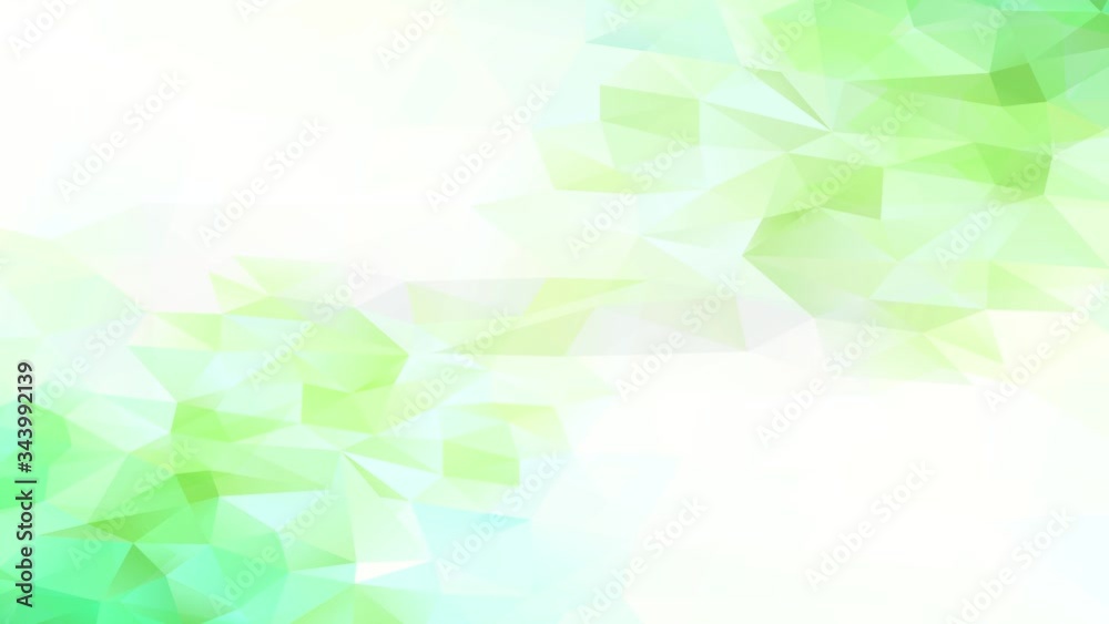 Immersive Zoom Effect Of 3D Abstract Design With Triangle Sides Forming Small Pyramid Polygon And Hexagon Figures Using Plush Green Colour
