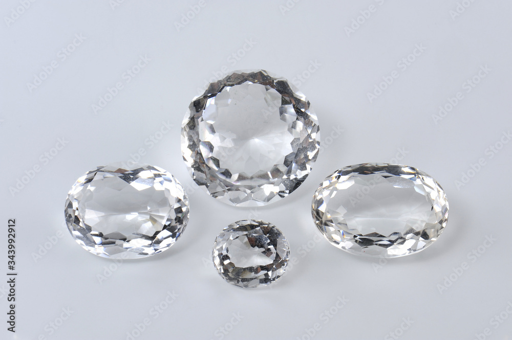 Precious stones on white background Precious stones on white background