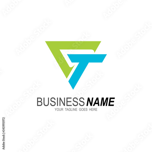 G and T logo with shield design icons, G logo template