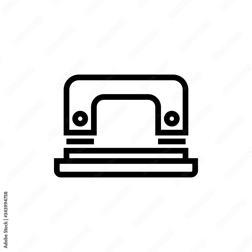 Puncher icon vector in linear, outline style isolated on white background