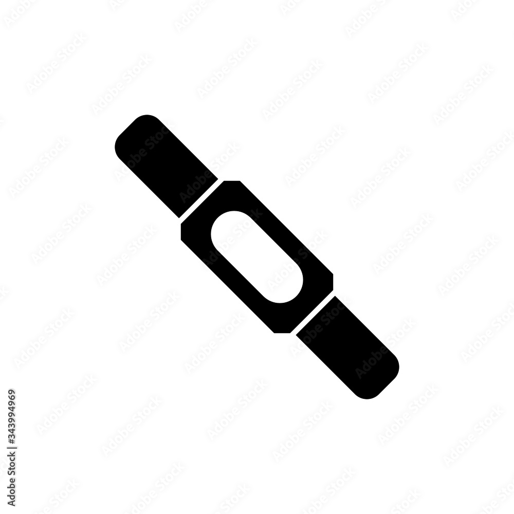 Smartband vector icon in black flat shape design isolated on white background Smartband vector icon in black flat shape design isolated on white background