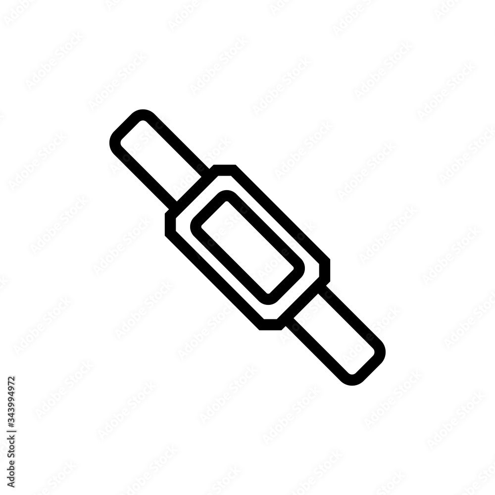 Smartband vector icon in linear, outline style isolated on white background Smartband vector icon in linear, outline style isolated on white background