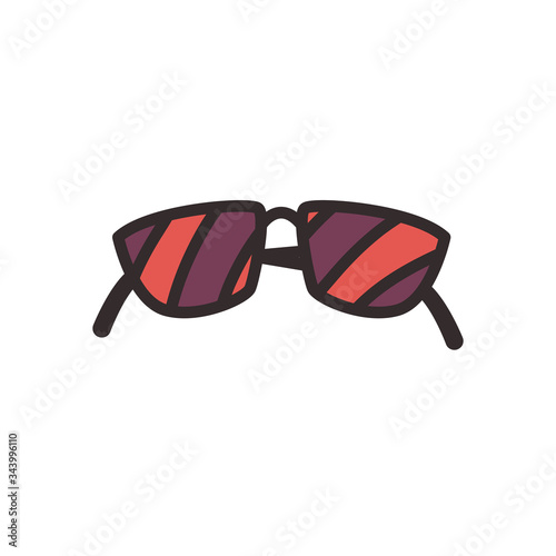 Glasses flat style icon vector design
