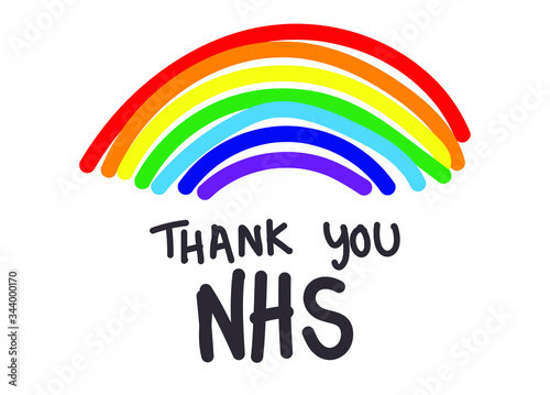 THANK YOU NHS rainbow vector - Coronavirus pandemic 2020