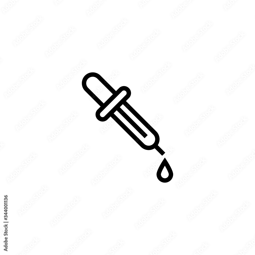 Dosage medical tool icon vector in linear, outline style design isolated on white background, icon illustration, eps 10 Dosage medical tool icon vector in linear, outline style design isolated on white background, icon illustration, eps 10
