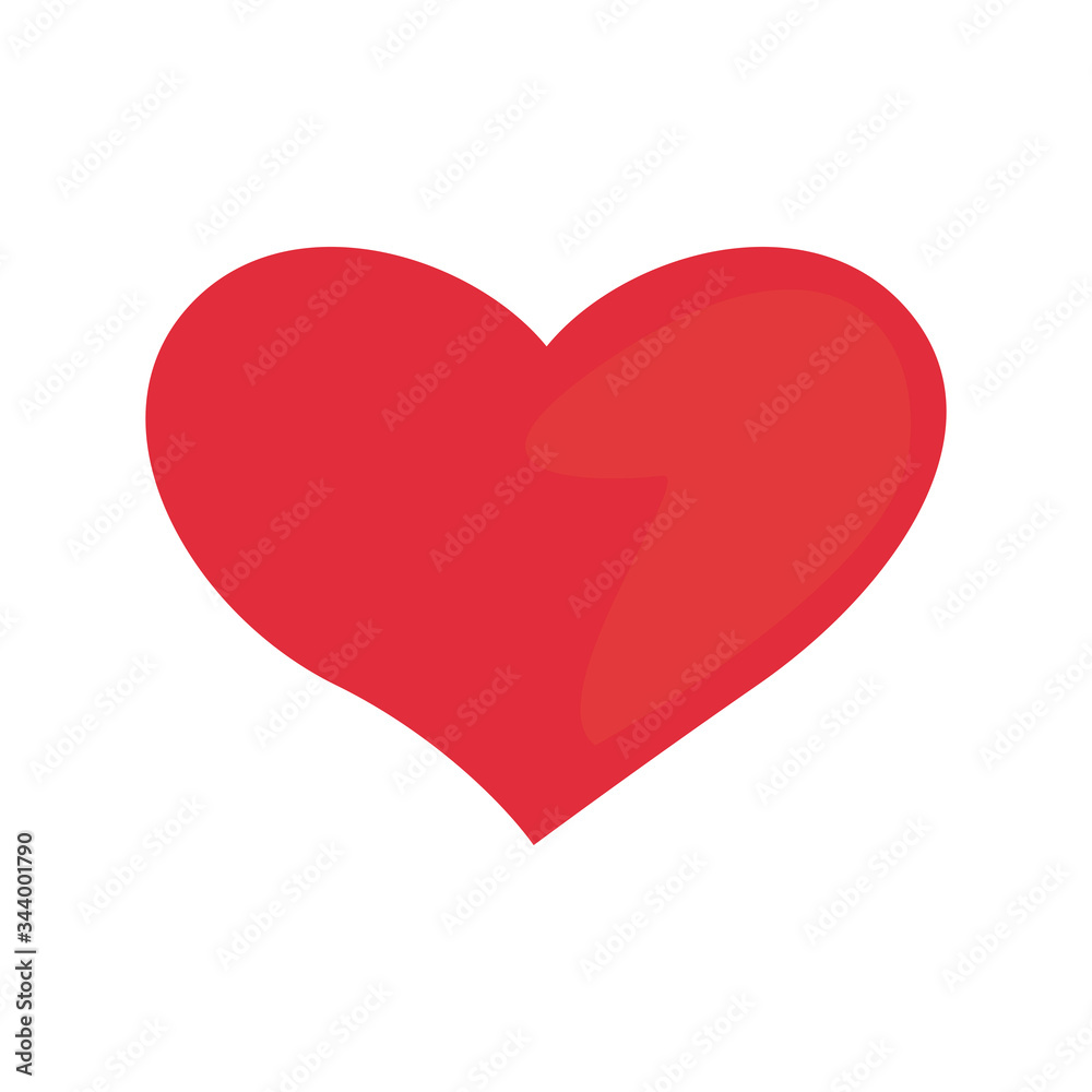 Heart flat style icon vector design