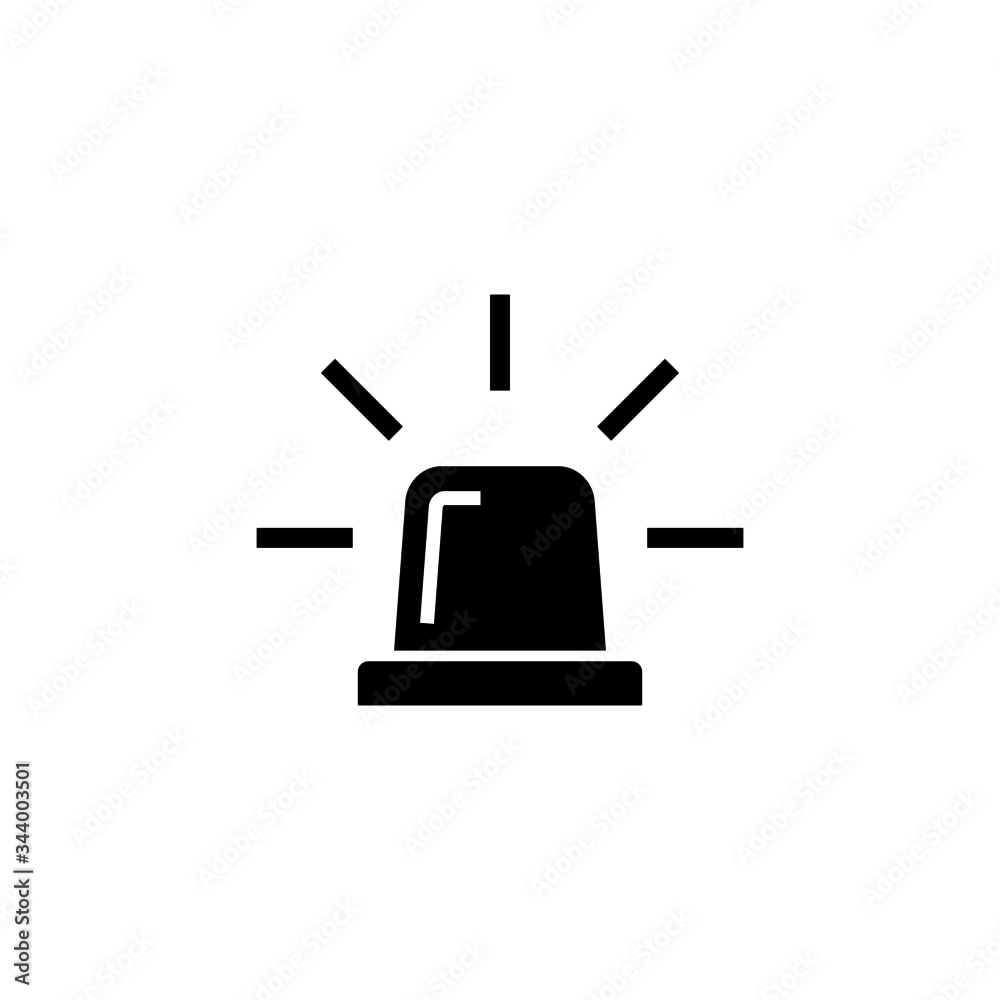 Emergency vector icon, siren icon in black flat shape design isolated on white background, Vector icon eps 10 Emergency vector icon, siren icon in black flat shape design isolated on white background, Vector icon eps 10