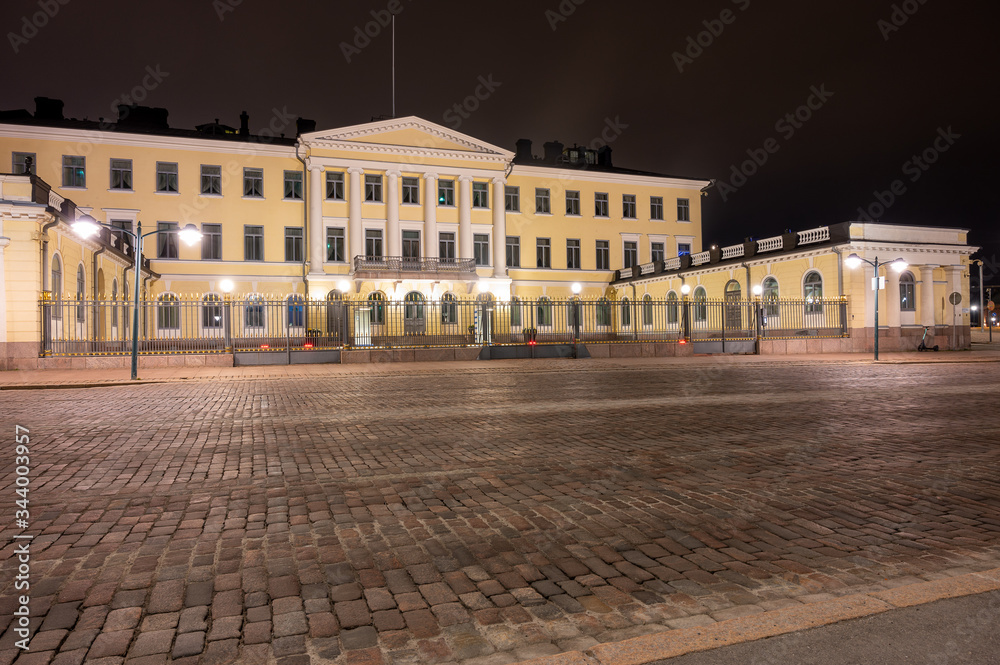 Presidential palace of finnish president in Helsinki, Finland.