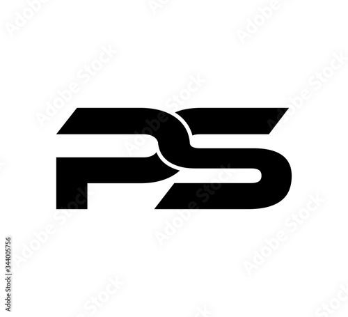 Initial 2 letter Logo Modern Simple Black PS