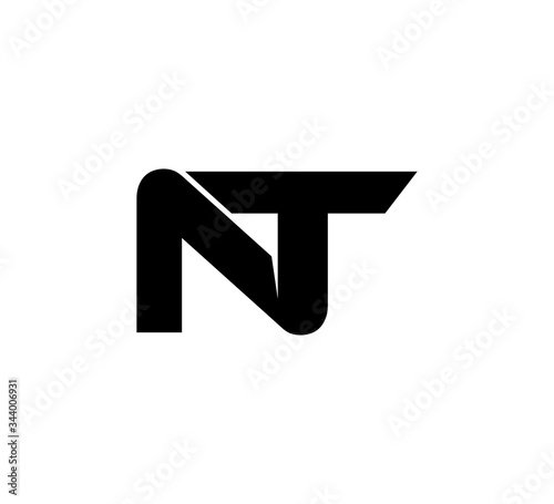 Free Download Initial 2 letter Logo Modern Simple Black NT - GFXLoad