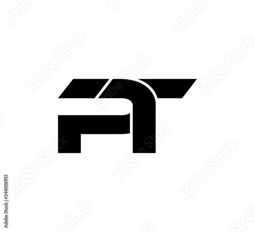 Initial 2 letter Logo Modern Simple Black PT
