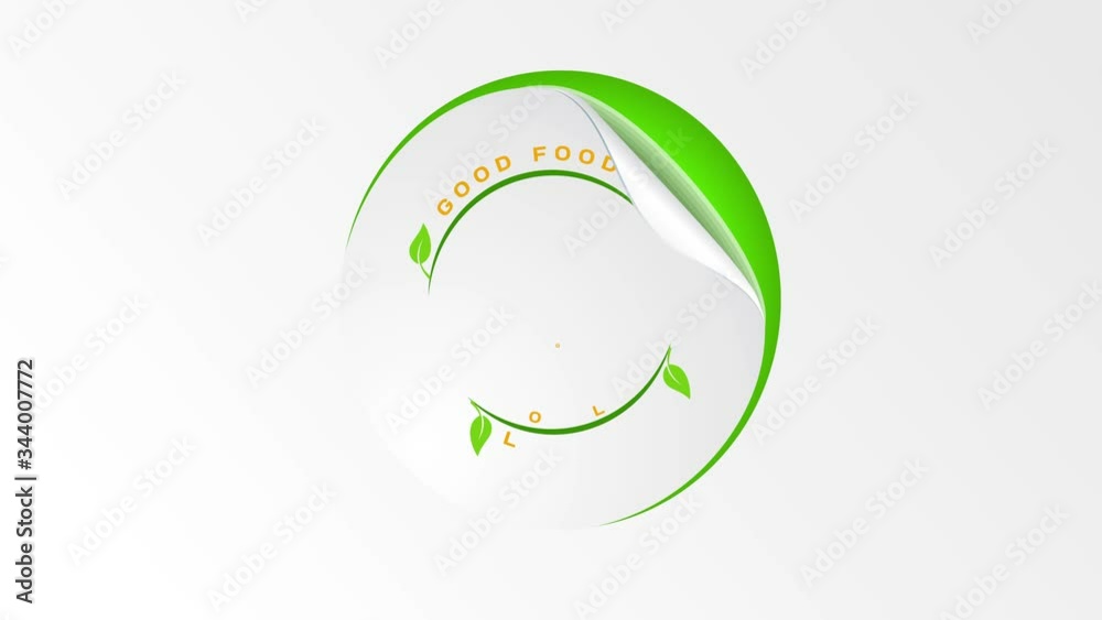 Linear Scaling Animation Of Art Concept Graphic For Healthy Natural Aliment Good Designed With Different Offset Forming Rounded Arcs And Green Leafs Decorating Linear Scaling Animation Of Art Concept Graphic For Healthy Natural Aliment Good Designed With Different Offset Forming Rounded Arcs And Green Leafs Decorating